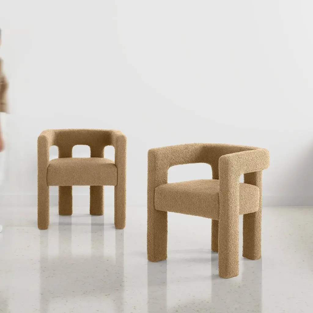 Maverick Upholstered Chair - Set of Two - Cookie