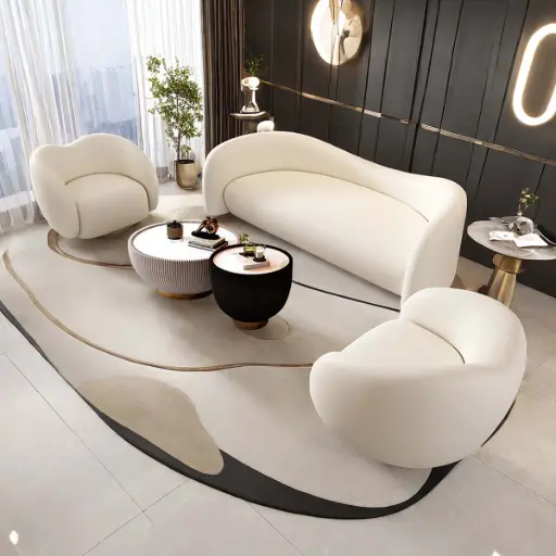 White Leisure Business Sofa