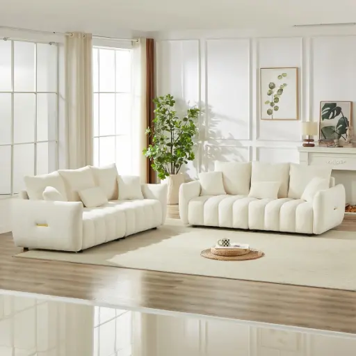 Dalonna Living Room Boucle Sofa