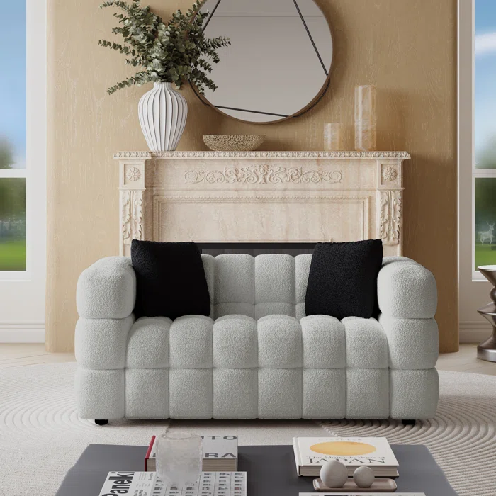 Monica Boucle Living Room Sofa