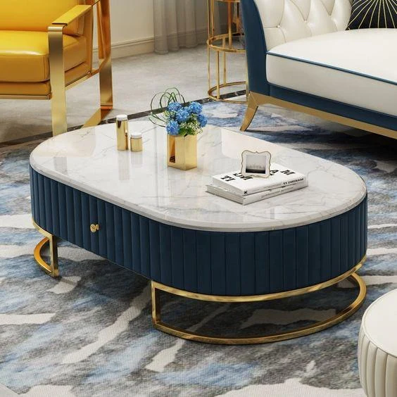 Bravo Coffee Table In Marble Top